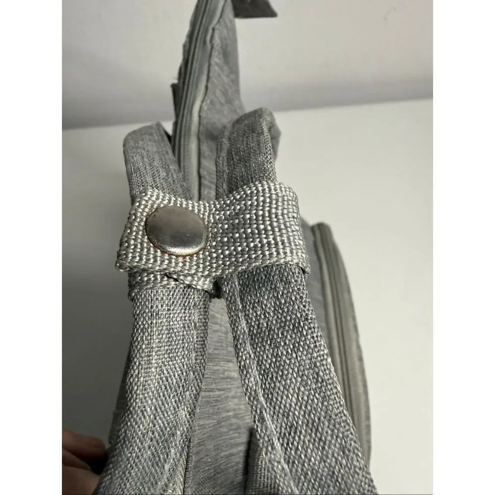 Enfamil Mini Diaper Bag Backpack Gray Small Baby Organizer Compact Travel Bag